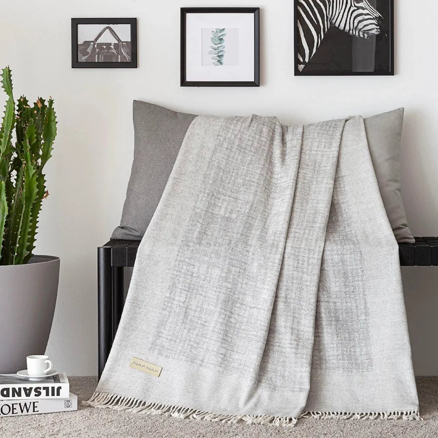 Braille Plaid Blanket by Naf Naf