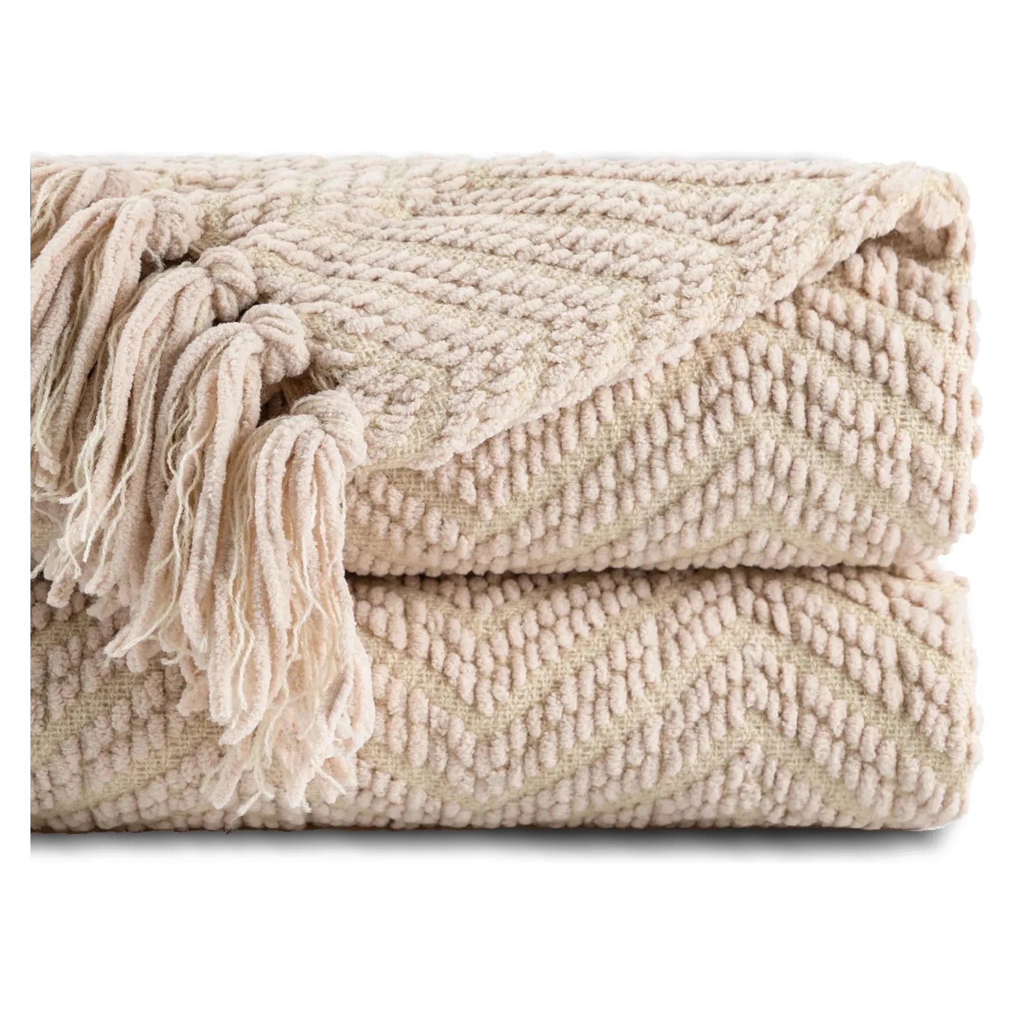 Ziz-Zag Chielina Knitted Throw Blanket-5