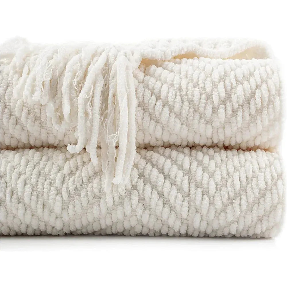 Ziz-Zag Chielina Knitted Throw Blanket-8