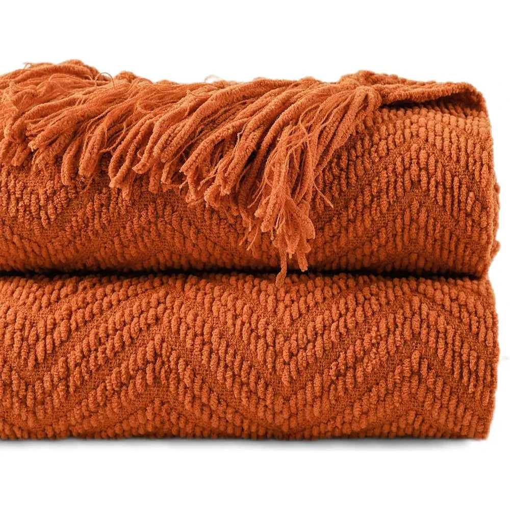 Ziz-Zag Chielina Knitted Throw Blanket-6