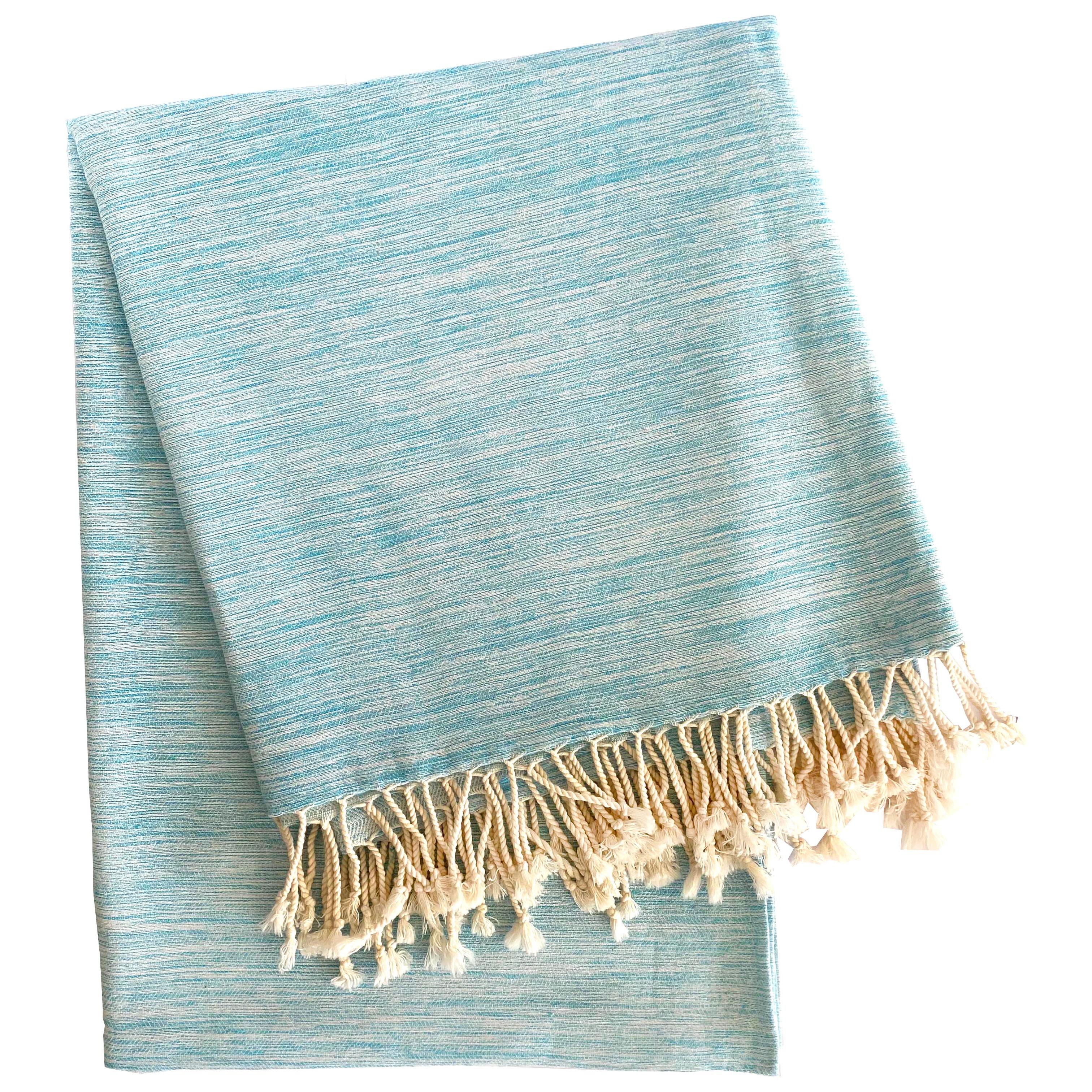 Yalova Ultra Soft Marbled Blanket Throw Turquoise-0